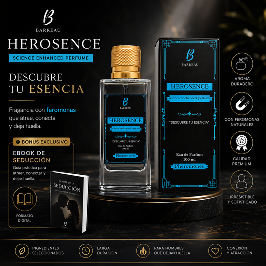 PERFUME HEROSENCE CON FEROMONAS 100ml 🔥 Despierta tu mejor versión y deja una huella inolvidable