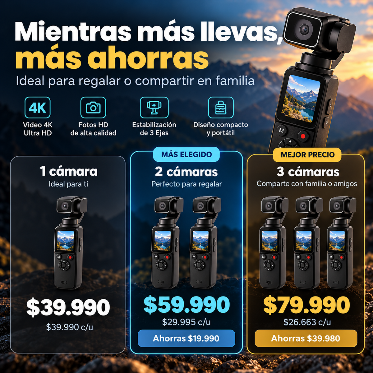 📹 GoCam 4K con Cabezal Giratorio