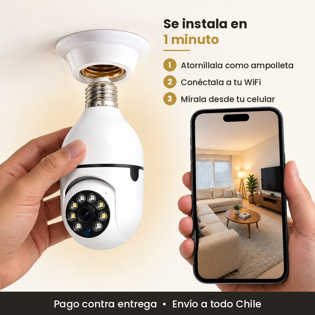 💡 Cámara Foco 360° de Seguridad