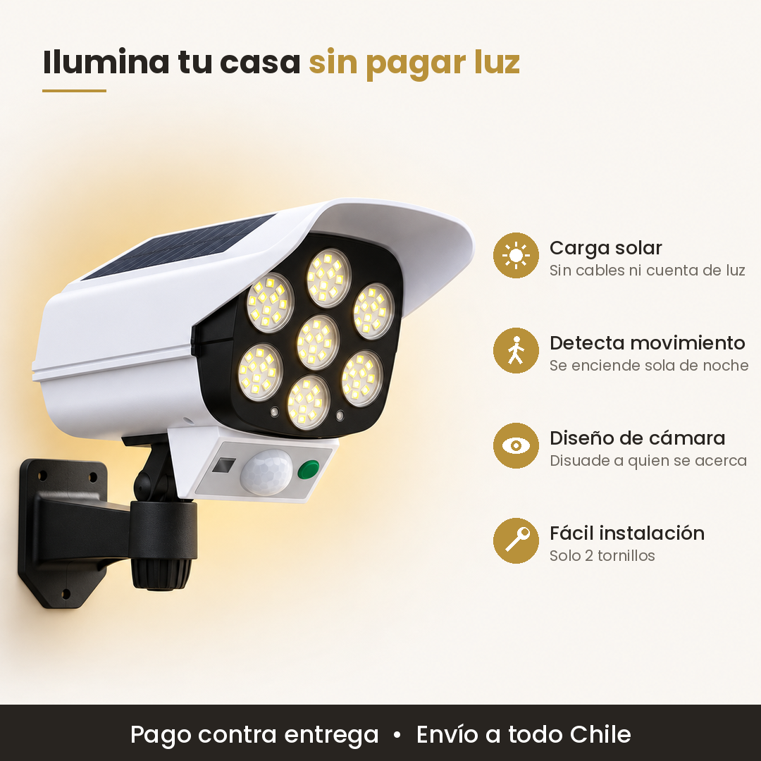 X - Camara Solar - Con sensor de Movimie